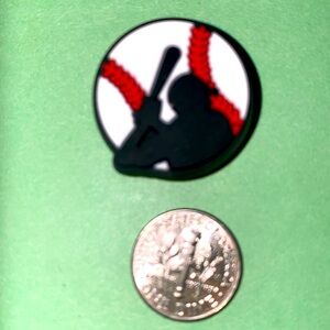 (10 for $15) Baseball Player Silhouette w/a Bat ⚾️ MLB  Croc Shoe Charms